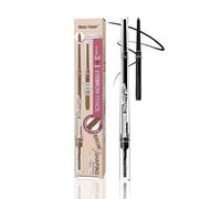 Music Flower Crayon à sourcils - Crayon à sourcils 3 en 1, Stylo à sourcils ultra-fin avec brosse à sourcils et tondeuse, Cadeaux de maquillage pour les yeux longue tenue pour femmes, Noir