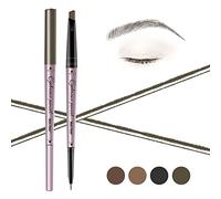 Music Flower Crayon Imperméable Sourcil, Crayon à Sourcils à Double Extrémité, Maquillage pour Les Yeux Longue Durée Résistant Aux Taches, Kaki