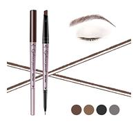 Music Flower Crayon Imperméable Sourcil, Crayon à Sourcils à Double Extrémité, Maquillage pour Les Yeux Longue Durée Résistant Aux Taches, Brun Foncé
