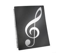 Music For Score Folder for Score Folder for A4, capacité de 40 pages, protecteur de feuilles flexible et résistant à l'eau pour musiciens, film transparent avec prise en main sûre, compatible avec les