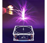 Music For Tesla Coil Mini pour haut-parleur Tesla compatible Bluetooth, flash artificiel tactile pour une lecture de musique innovante et une utilisation éducative (noir)