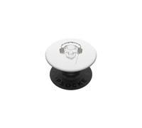 Music Forever Skull with Headphones PopSockets PopGrip Adhésif