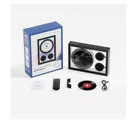 Music Frame CD Player, Music Decorative Photo Frame, Wall Mountable CD Player, with Remote Control, with 5.3 BT/Wired Connections/LED Lighting, HD Calling, for Home/Office(Black)