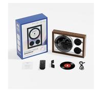 Music Frame CD Player, Music Decorative Photo Frame, Wall Mountable CD Player, with Remote Control, with 5.3 BT/Wired Connections/LED Lighting, HD Calling, for Home/Office(Wood Grain)