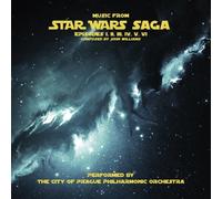 MUSIC FROM STAR WARS SAGA - CITY OF PRAGUE PHILHARMONIC ORCH. 2 VINYL LP NEUF