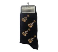 Music Gifts - Guitare Acoustique Design Riche en Coton Chaussettes (Taille Adulte UK 6-11)