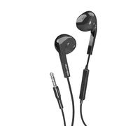 Music Hero auricolari a filo AUX, cuffiette Jack 3.5mm, comandi integrati, microfono, Semi in-Ear, Nero