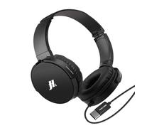 Music Hero Casque Filaire USB-C, Longueur 1,2 m, écouteurs rotatifs, Microphone intégré, Bouton répondre/raccrocher, Bandeau réglable, Noir