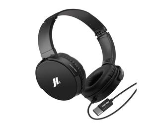 Music Hero Casque Filaire USB-C, Longueur 1,2 m, écouteurs rotatifs, Microphone intégré, Bouton répondre/raccrocher, Bandeau réglable, Noir