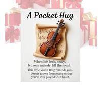 Music Hug - 2D Acrylic Motivational Souvenir Gift | Portable Encouragement Card Set with Inspirational Notes, Thoughtful Keepsake for Kids Teens Adults Collectors Musicians Christmas, 6x5.58cm Acrylic