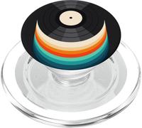 Music is Life Disque Vinyle rétro Rainbow Wave Art PopSockets PopGrip pour MagSafe