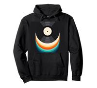 Music is Life Disque Vinyle rétro Rainbow Wave Art Sweat à Capuche