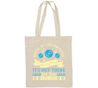 Music is like an open sky. You know it's out there... and there you are Sac fourre-tout en coton naturel Blanc
