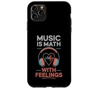 Music Is Math With Feelings Headphones Heartbeat Art Coque pour iPhone 11 Pro Max