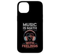 Music Is Math With Feelings Headphones Heartbeat Art Coque pour iPhone 14 Plus