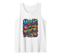 Music is Medicine Motif cœur coloré Débardeur