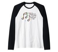 Music is Moonlight in The Gloomy Night of Life Retro Manche Raglan