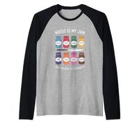 Music is My Jam Funny Lover Pun Rock Jazz Blues Pop Folk Manche Raglan