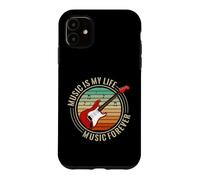 Music is My Life Forever Guitare électrique rétro Coque pour iPhone 11
