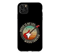 Music is My Life Forever Guitare électrique rétro Coque pour iPhone 11 Pro Max