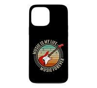Music is My Life Forever Guitare électrique rétro Coque pour iPhone 13 Pro Max