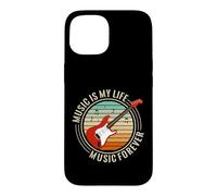 Music is My Life Forever Guitare électrique rétro Coque pour iPhone 15