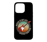 Music is My Life Forever Guitare électrique rétro Coque pour iPhone 15 Pro Max