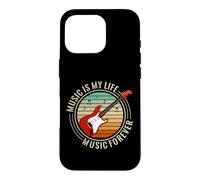 Music is My Life Forever Guitare électrique rétro Coque pour iPhone 16 Pro