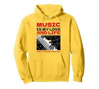 Music is My Love and Life (Clavier Graphique) Sweat à Capuche