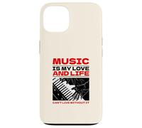 Music is My Love and Life (Graphique du Clavier) Coque pour iPhone 13