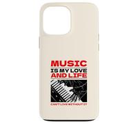 Music is My Love and Life (Graphique du Clavier) Coque pour iPhone 13 Pro Max