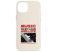 Music is My Love and Life (Graphique du Clavier) Coque pour iPhone 14 Plus