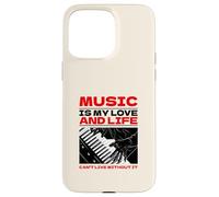 Music is My Love and Life (Graphique du Clavier) Coque pour iPhone 15 Pro Max