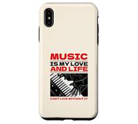 Music is My Love and Life (Graphique du Clavier) Coque pour iPhone XS Max
