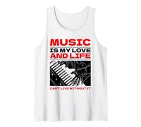 Music is My Love and Life (Graphique du Clavier) Débardeur