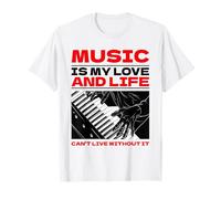 Music is My Love and Life (Graphique du Clavier) T-Shirt