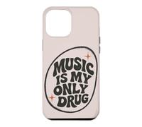 Music is My Only Drug Typographie rétro Amoureux de Musique Coque pour iPhone 12 Pro Max