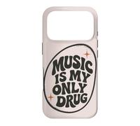 Music is My Only Drug Typographie rétro Amoureux de Musique Coque pour iPhone 17 Pro