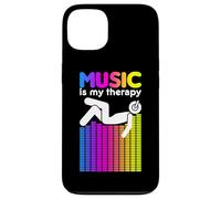 Music is My Therapy Égaliseur DJ Rainbow Sound Engineer Coque pour iPhone 13