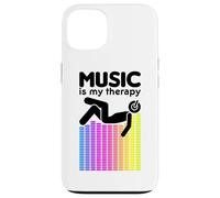 Music is My Therapy Égaliseur DJ Rainbow Sound Engineer Coque pour iPhone 13