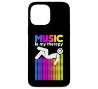 Music is My Therapy Égaliseur DJ Rainbow Sound Engineer Coque pour iPhone 13 Pro Max