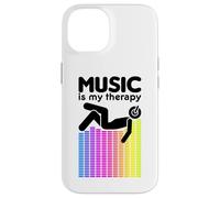 Music is My Therapy Égaliseur DJ Rainbow Sound Engineer Coque pour iPhone 14