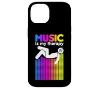 Music is My Therapy Égaliseur DJ Rainbow Sound Engineer Coque pour iPhone 14