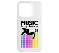 Music is My Therapy Égaliseur DJ Rainbow Sound Engineer Coque pour iPhone 14 Pro