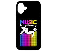 Music is My Therapy Égaliseur DJ Rainbow Sound Engineer Coque pour iPhone 16 Plus