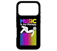 Music is My Therapy Égaliseur DJ Rainbow Sound Engineer Coque pour iPhone 17 Pro