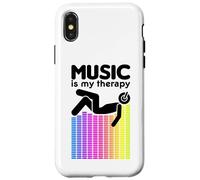 Music is My Therapy Égaliseur DJ Rainbow Sound Engineer Coque pour iPhone X/XS