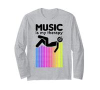 Music is My Therapy Égaliseur DJ Rainbow Sound Engineer Manche Longue