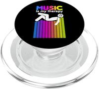 Music is My Therapy Égaliseur DJ Rainbow Sound Engineer PopSockets PopGrip pour MagSafe