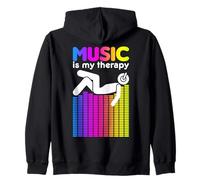 Music is My Therapy Égaliseur DJ Rainbow Sound Engineer Sweat à Capuche